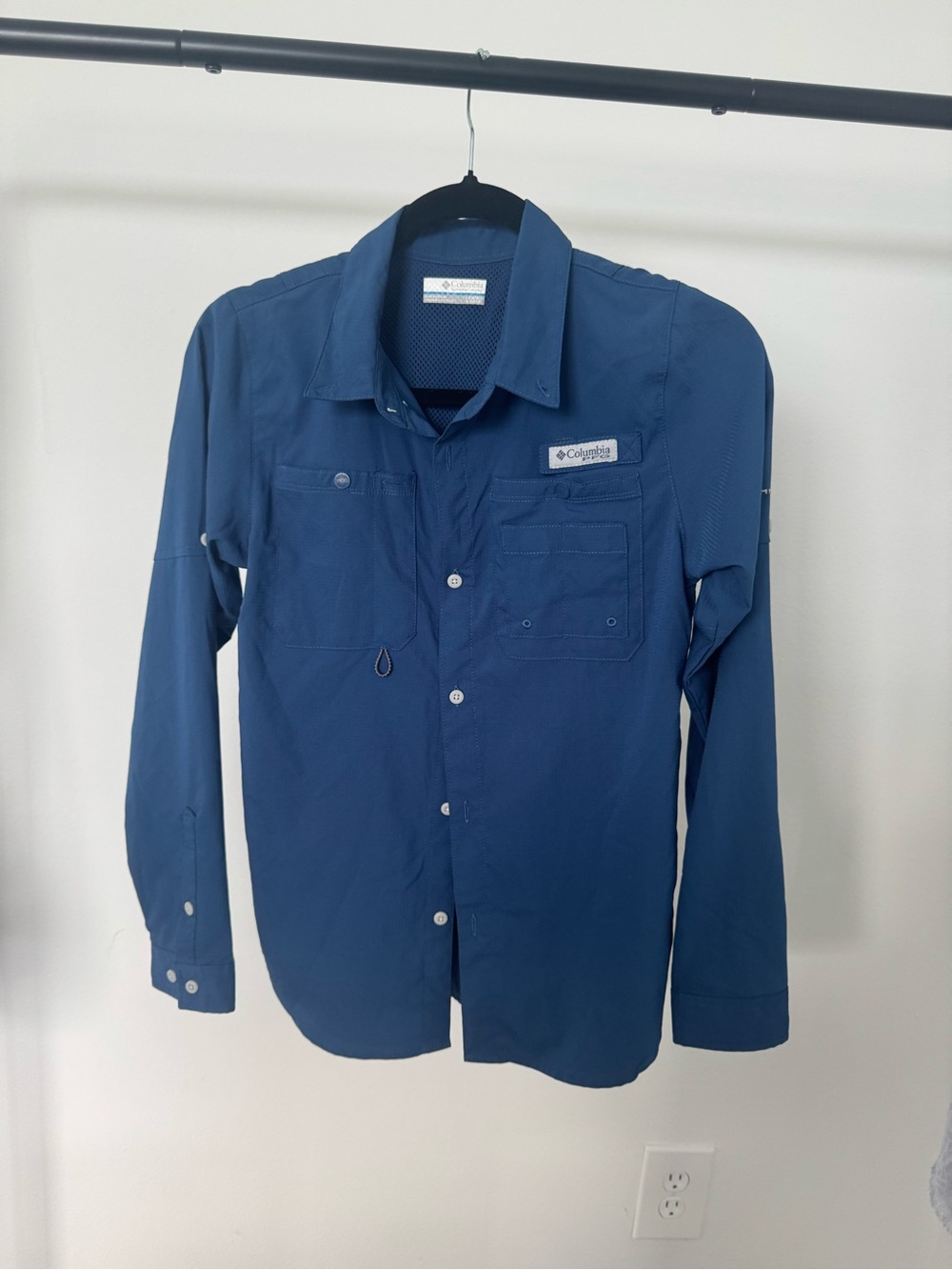 Columbia Blue Long-Sleeve Button-Down Shirt